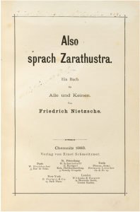 Titelblad Also sprach Zarathustra 1883